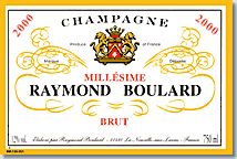 Etiket champagne millésimé